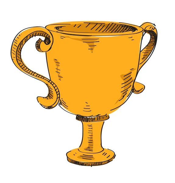 Zlatou cenu trofej ikona — Stockový vektor