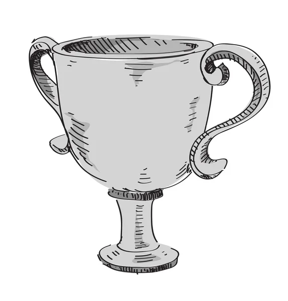 Ícone de troféu de prata — Vetor de Stock