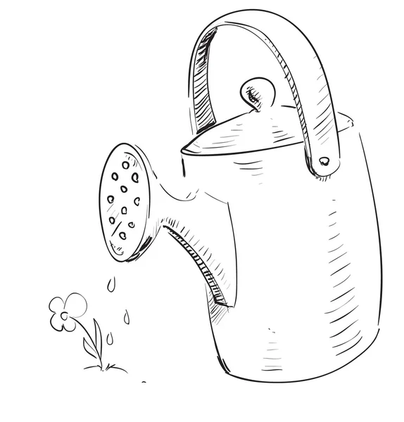 Watering can cartoon icon — Stock Vector