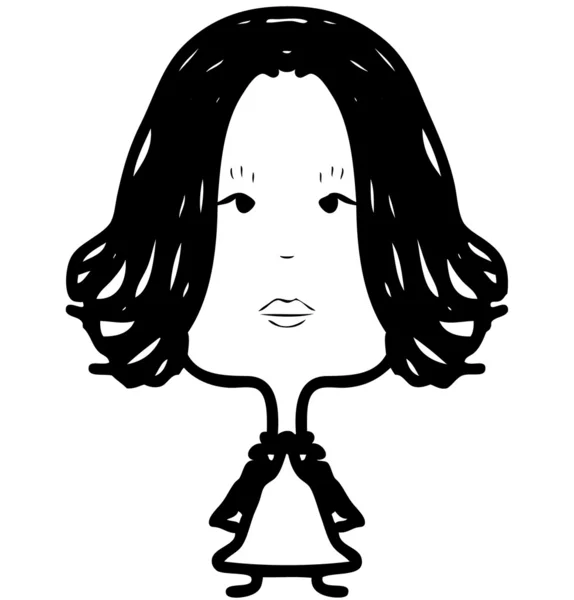 Frau mit langen Haaren — Stockvektor