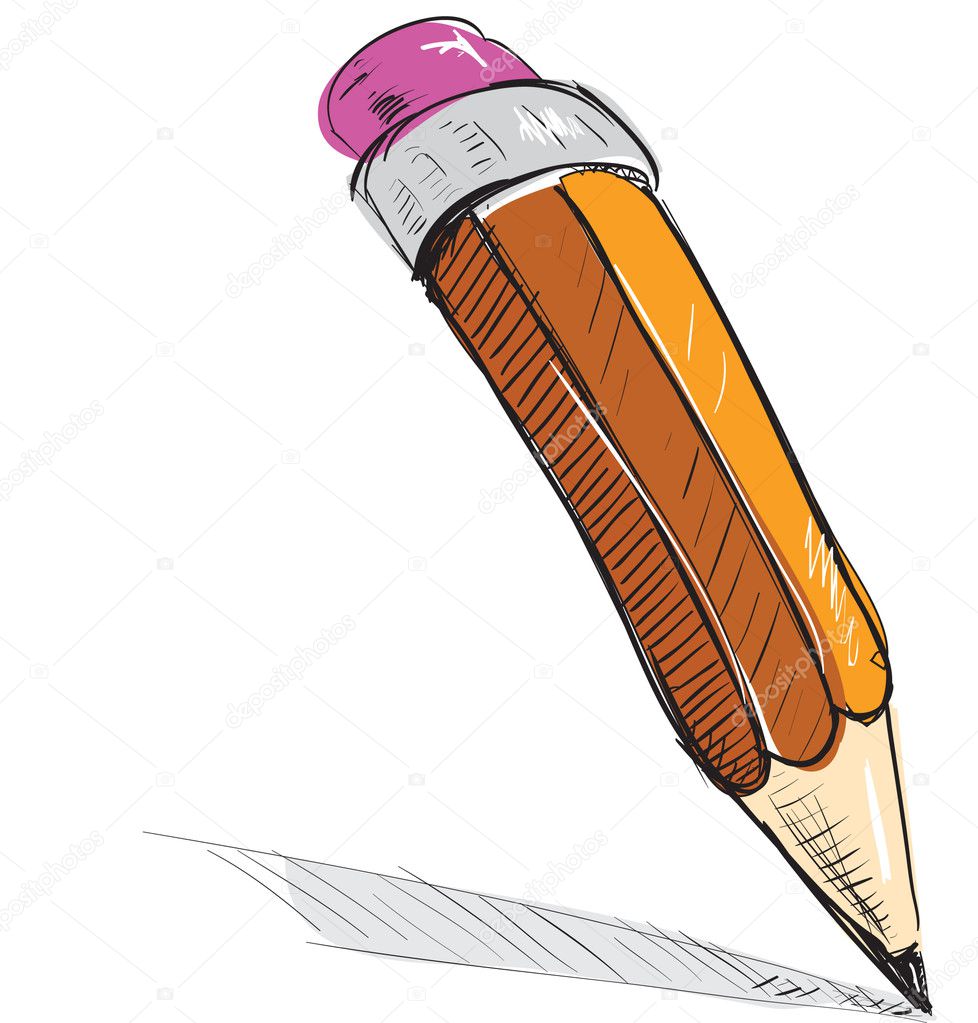 Pencil cartoon icon — Stock Vector © Chuhail #9008150