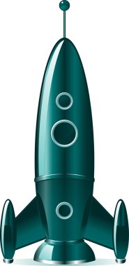 3D rocket clipart