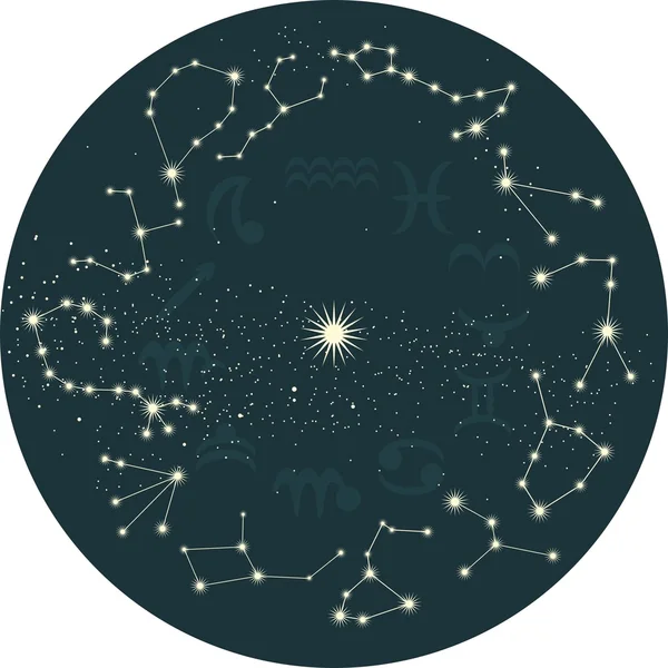 Cielo del zodíaco — Archivo Imágenes Vectoriales