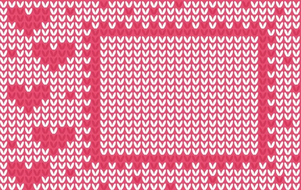Carte Coeur tricoté — Image vectorielle