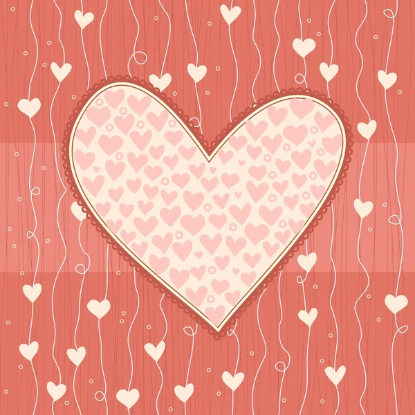 Bannière sur fond d'amour sans couture — Image vectorielle