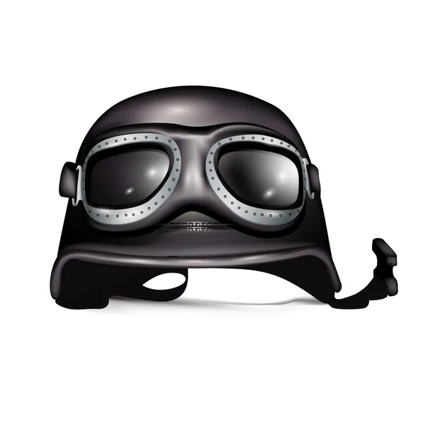 Retro helmet with goggles — Stock Vector