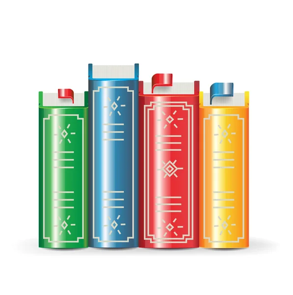Livros de biblioteca coloridos —  Vetores de Stock