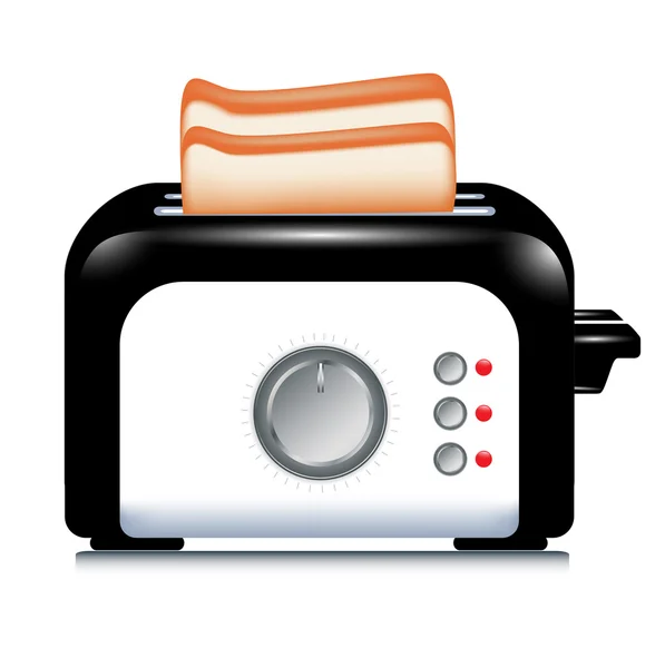 Toaster with toasted bread — Stock Vector