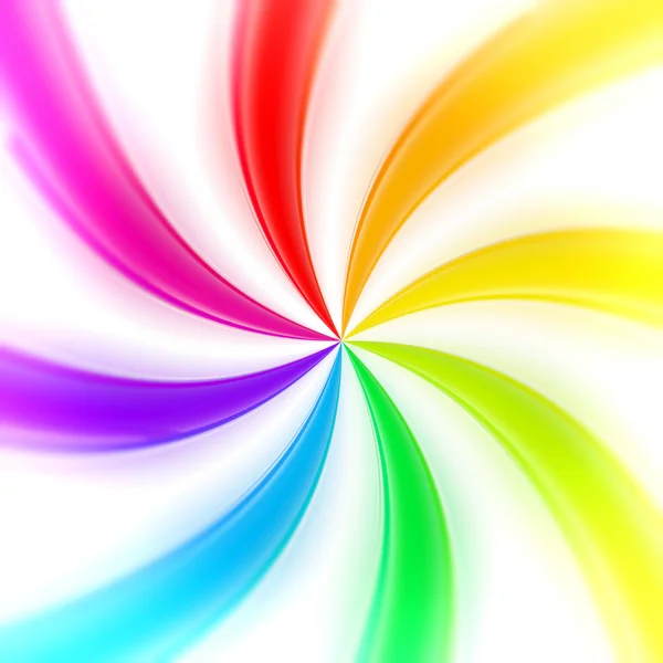 Abstract rainbow background made of twirls — Stock Photo, Image
