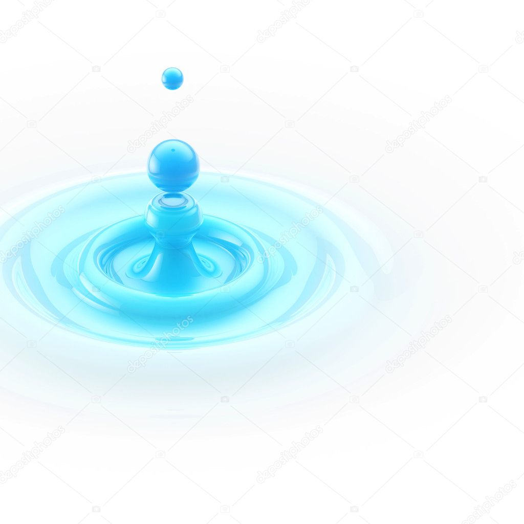 Waves and liquid drop light background