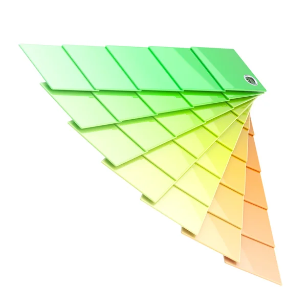Oranžové a zelené palety desky izolována — Stock fotografie