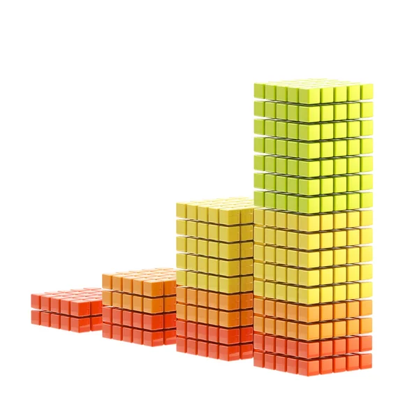 Growth bar graph isolated — Stock Photo, Image