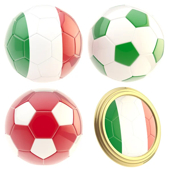 Itália futebol equipe atributos isolados — Fotografia de Stock