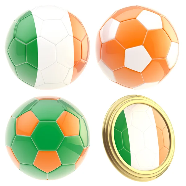 Irlanda equipo de fútbol atributos aislados —  Fotos de Stock