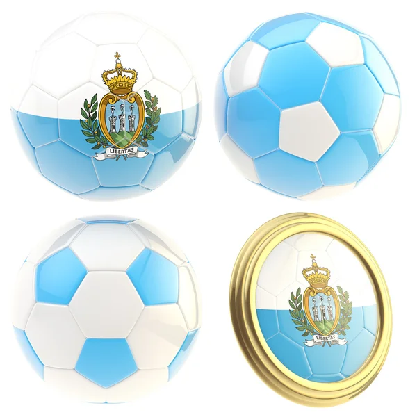 San Marino football team attributes isolated — Stock Photo, Image