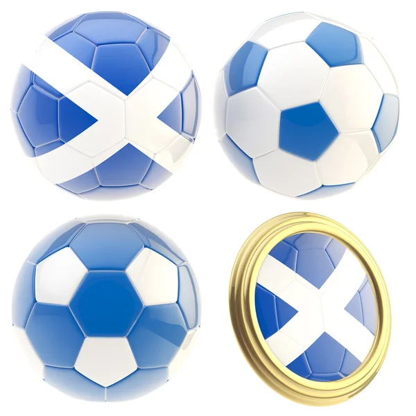 Skót labdarúgó csapat attribútumok elszigetelt — Stock Fotó
