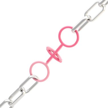 Two female symbols as a chain links clipart