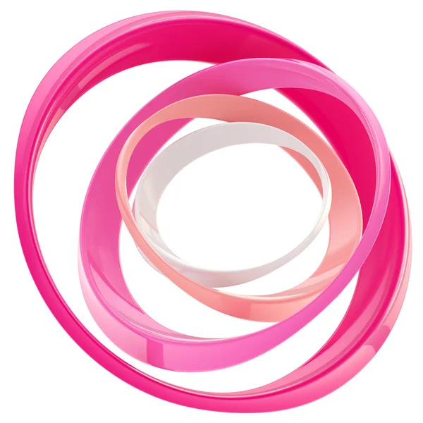 Cadre abstrait en cercle composé d'anneaux — Photo