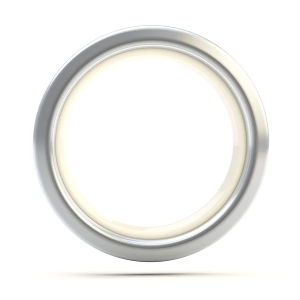 Srebrny pierścionek torusa lato na białym tle — Zdjęcie stockowe