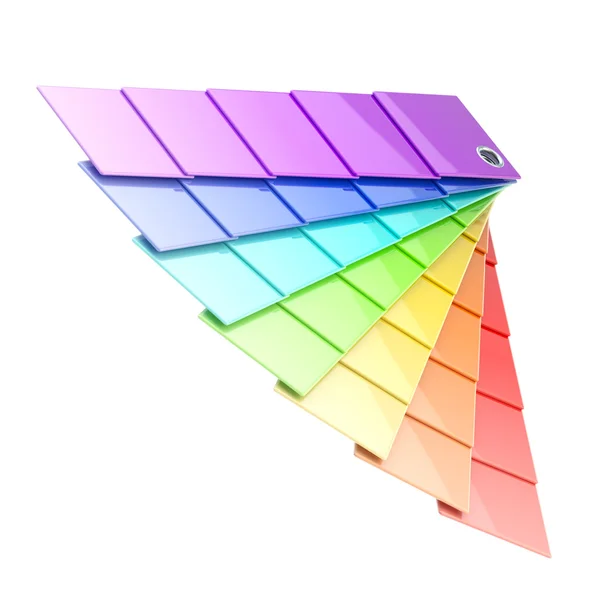 Regenbogenpalette Platten isoliert — Stockfoto