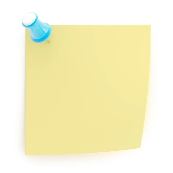 Copyspace note sticked with pushpin — Stock Photo, Image