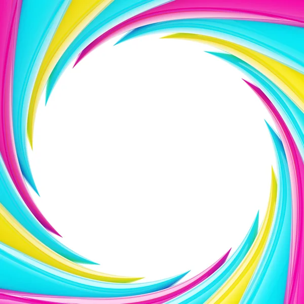 Quadro abstrato circular feito de elementos ondulados — Fotografia de Stock