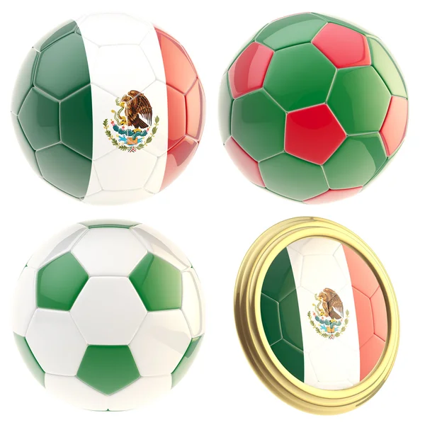 Mexico football team attributes isolated — Stock Photo, Image