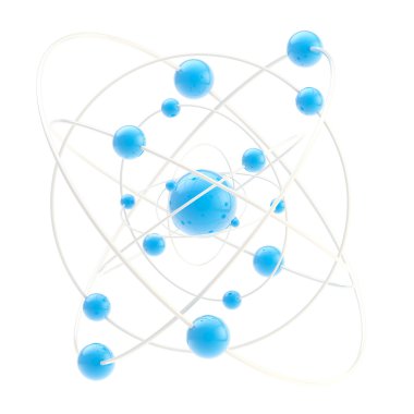 Science symbol as a complex molecule