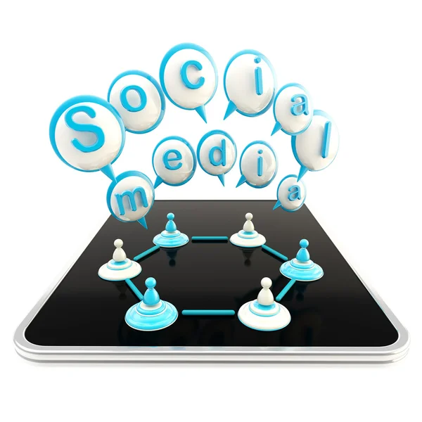 Tecnologias de mídia social — Fotografia de Stock