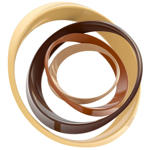 Quadro de círculo abstrato feito de anéis — Fotografia de Stock