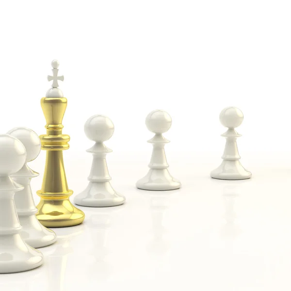 Лидерство: легкий шахматный фон — стоковое фото