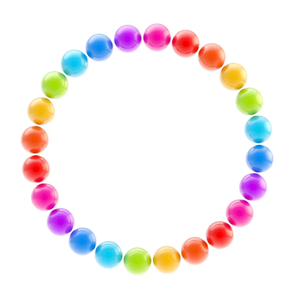 Kleurrijke frame ronde cirkel geïsoleerd — Stockfoto