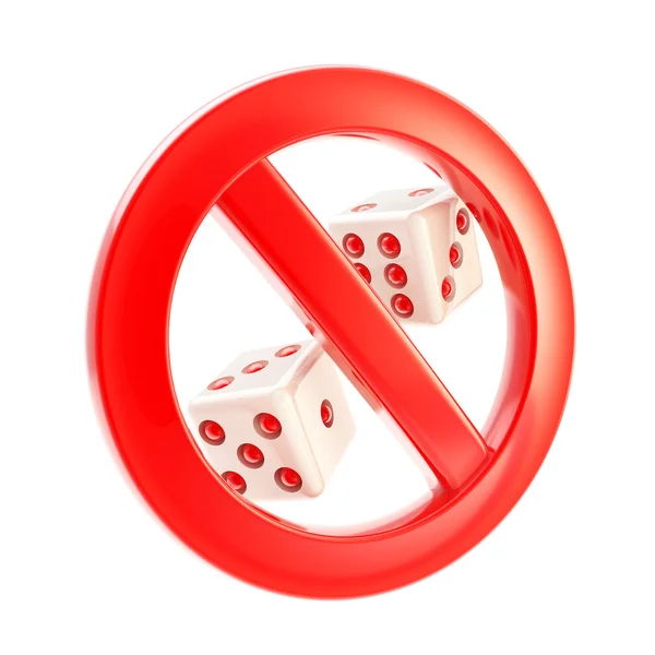 Glücksspiel ist nicht verboten Schild — Stockfoto