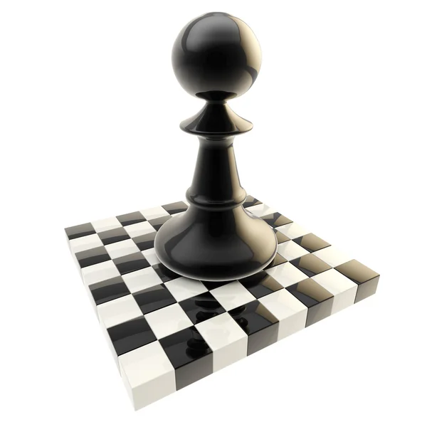 Шахматная иконка изолированной пешки — стоковое фото