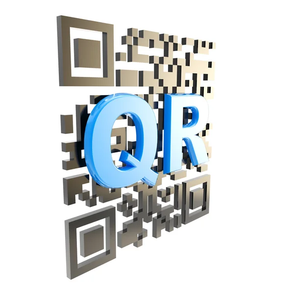 QR kód technológia illusztráció elszigetelt — Stock Fotó