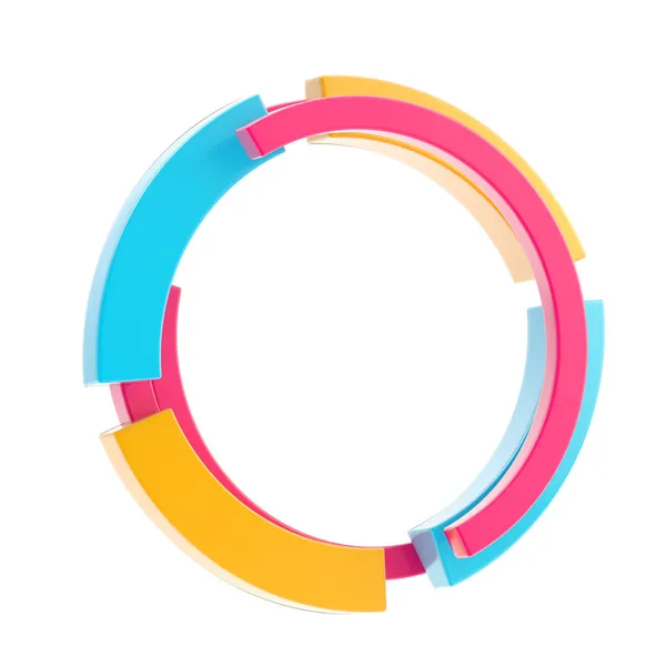 Colorful techno style circle border frame — Stock Photo, Image