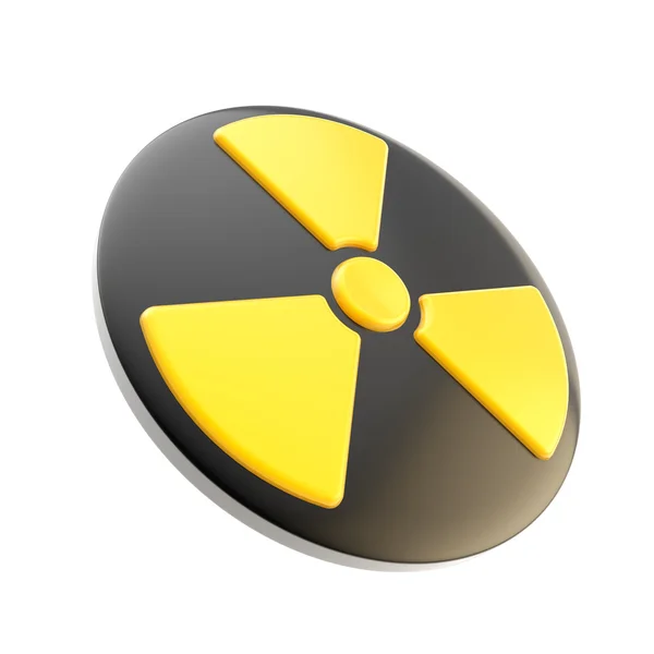 Sinal de radiação de energia nuclear isolado — Fotografia de Stock