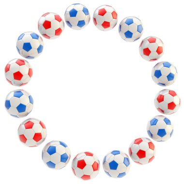 Football circle frame background isolated clipart