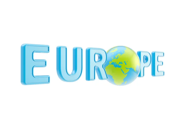 Palabra "Europa" símbolo aislado — Foto de Stock