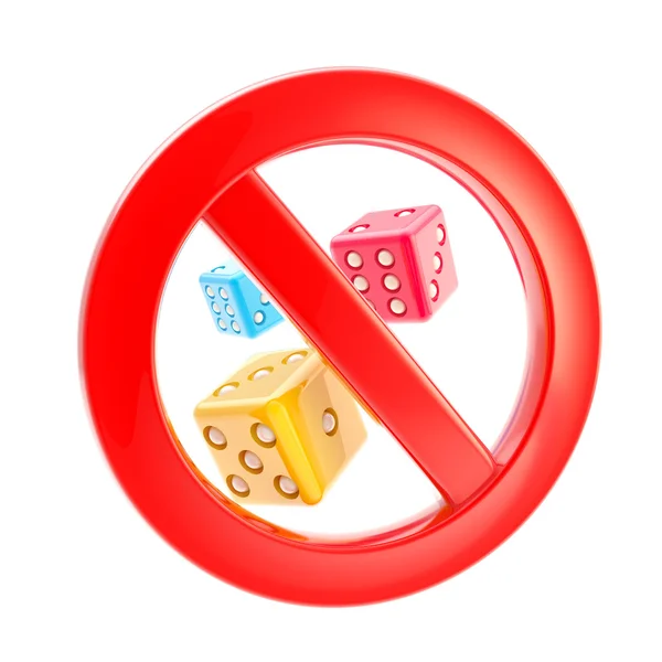 Gambling is not allowed forbidden sign — Stock Photo, Image