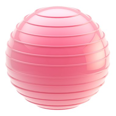 Fitness gym pink ball isolated