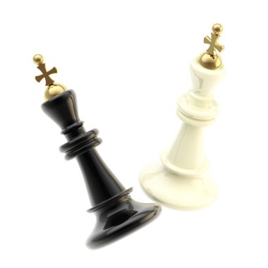 Contest and competition: two kings isolated clipart