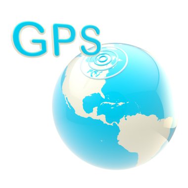 GPS amblemi olarak dünya Küre