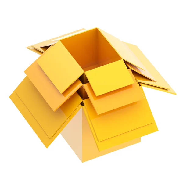 Conjunto de caixas de papelão uma dentro da outra — Fotografia de Stock
