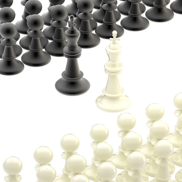 Шахматная концепция: оппозиция и конкуренция — стоковое фото