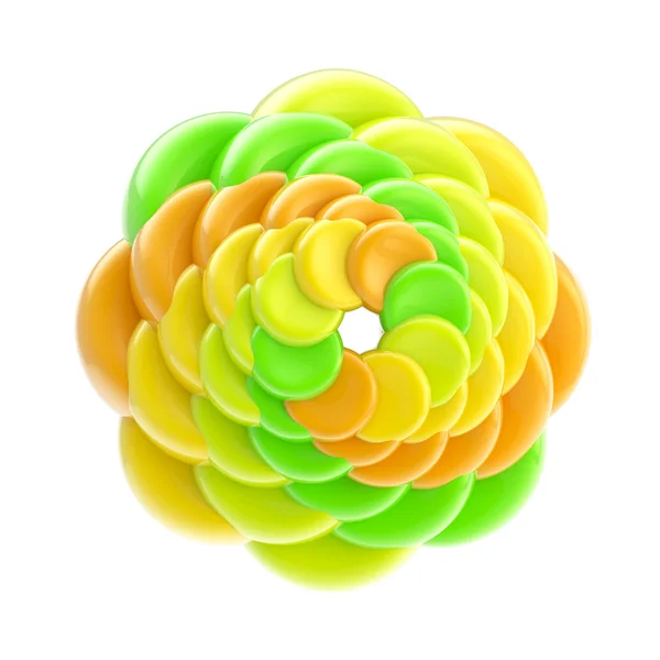 Modelo de emblema de design abstrato feito de círculos — Fotografia de Stock