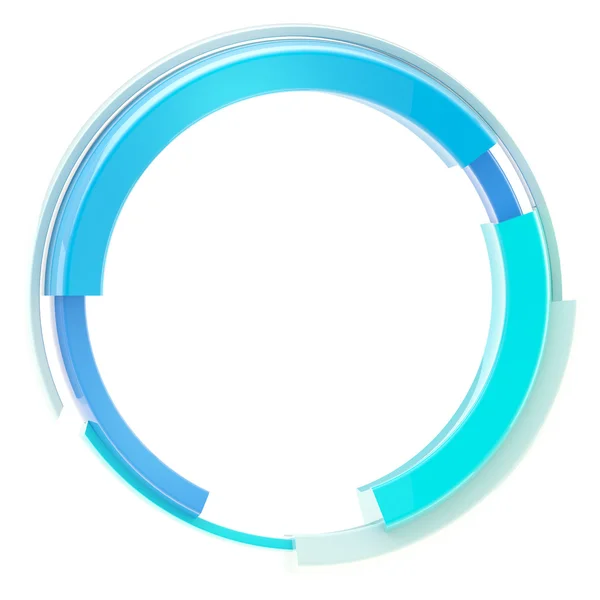 Abstract techno circular frame border isolated — Stock Photo, Image