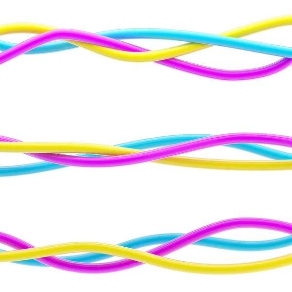 Ornamentos de design plástico brilhante espiral e bordas — Fotografia de Stock