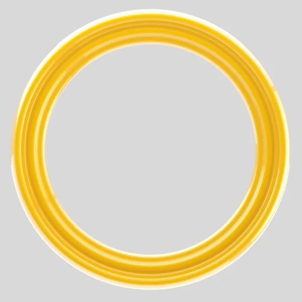Circular round glossy orange frame isolated — Stock Photo, Image