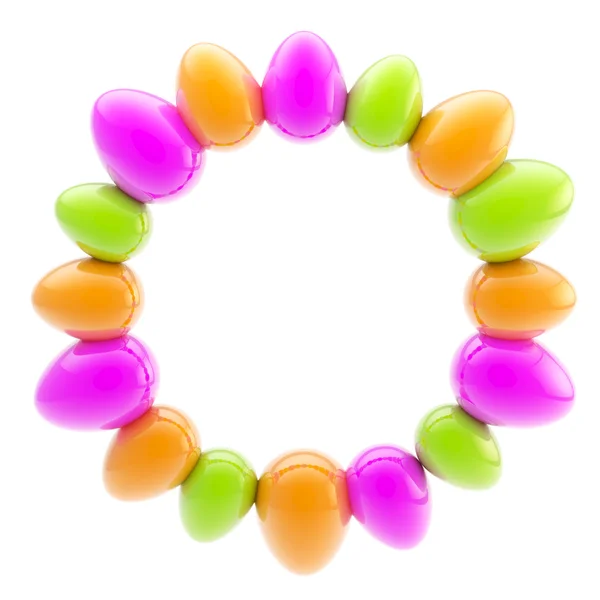 Circular easter egg glossy bright ornament — Stock Photo, Image